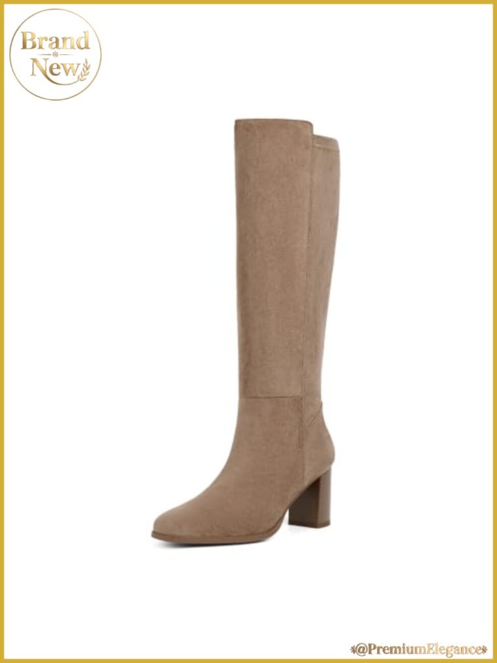 Women's Stretchy Knee High Boots Square Toe Chunky Block Heel